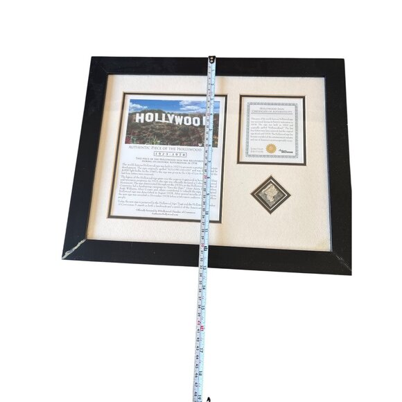 Authentic Hollywood Sign Piece Plaque With Certificate Of Authenticity In Black - Picture 10 of 12